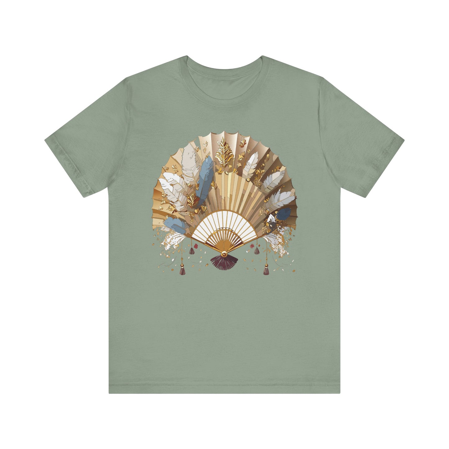 Fan shirt, Shirt with Fan, Tee Shirt with Gold Blower