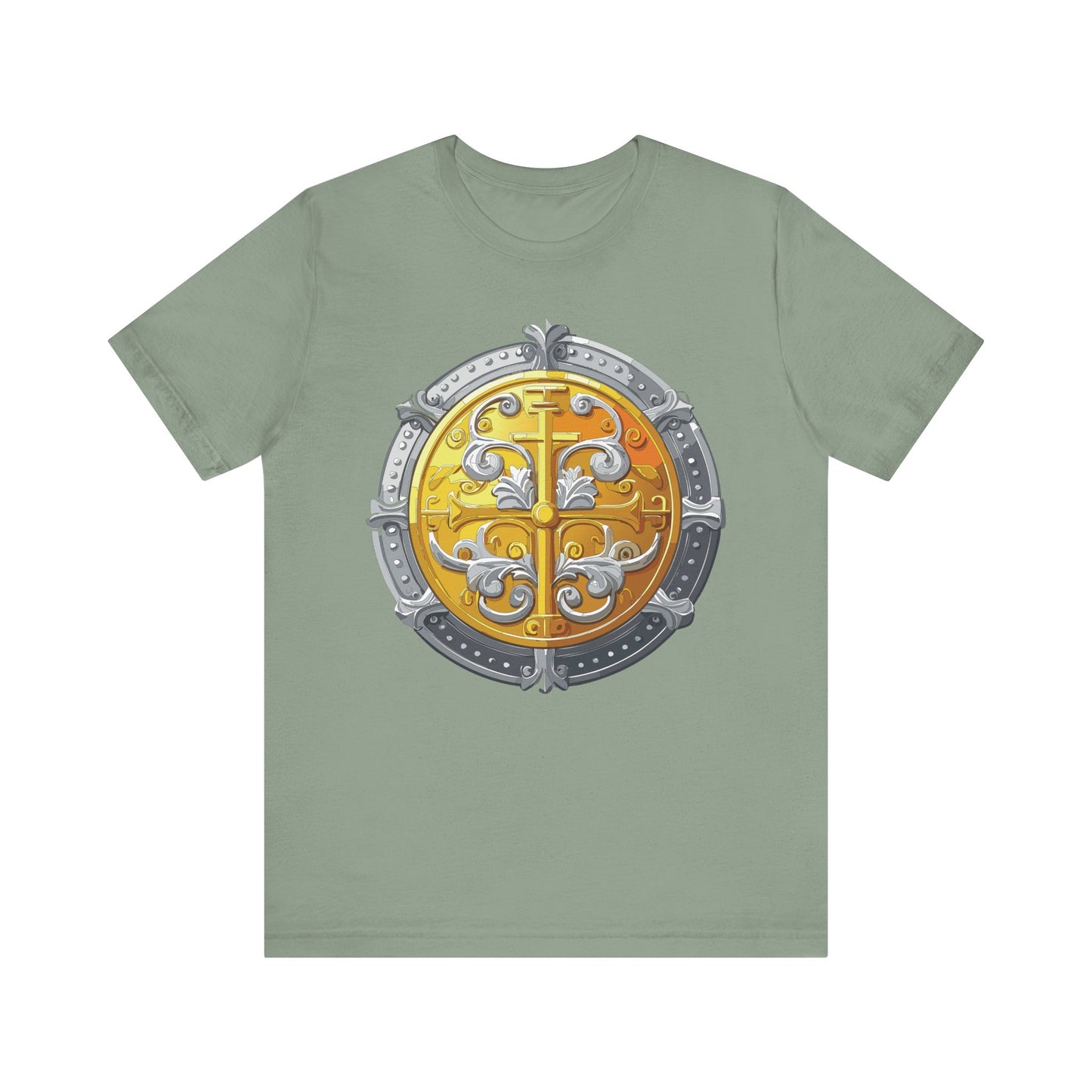 Coin Shirt, Shirt with Coin, Tee Shirt with Gold Coin, Shirt with Antique Coin