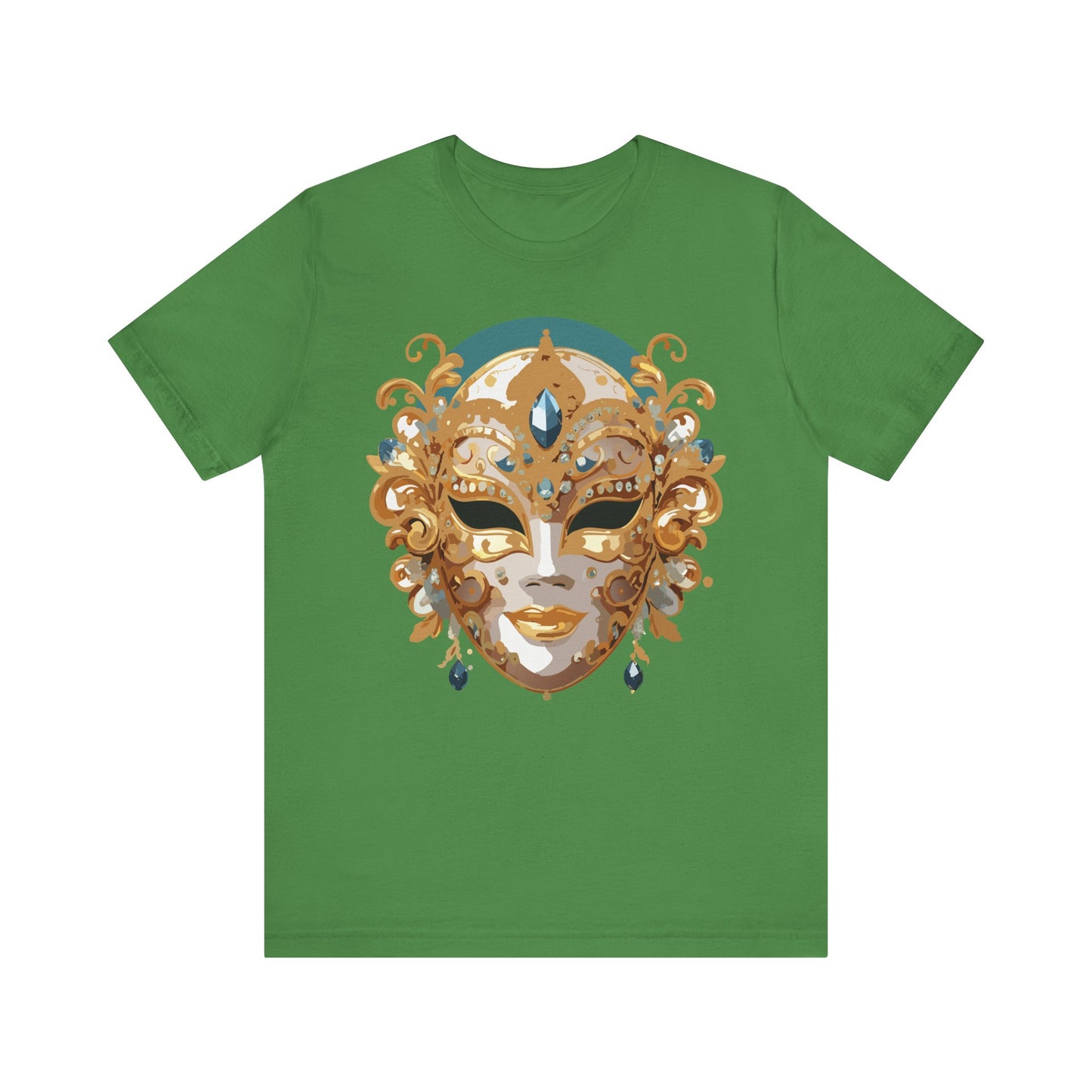 Mask Shirt, Shirt with Mask, Tee Shirt with Gold Face