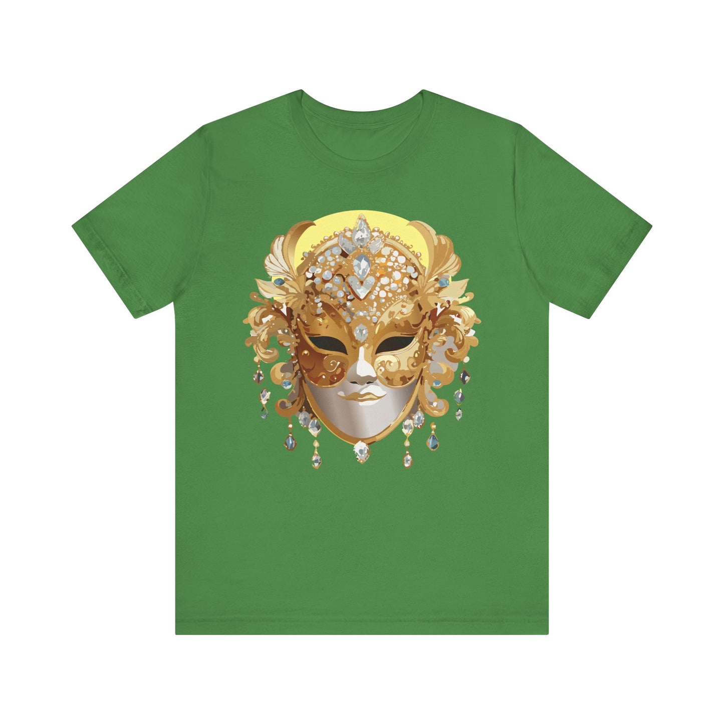 Mask Shirt, Shirt with Mask, Tee Shirt with Gold Face