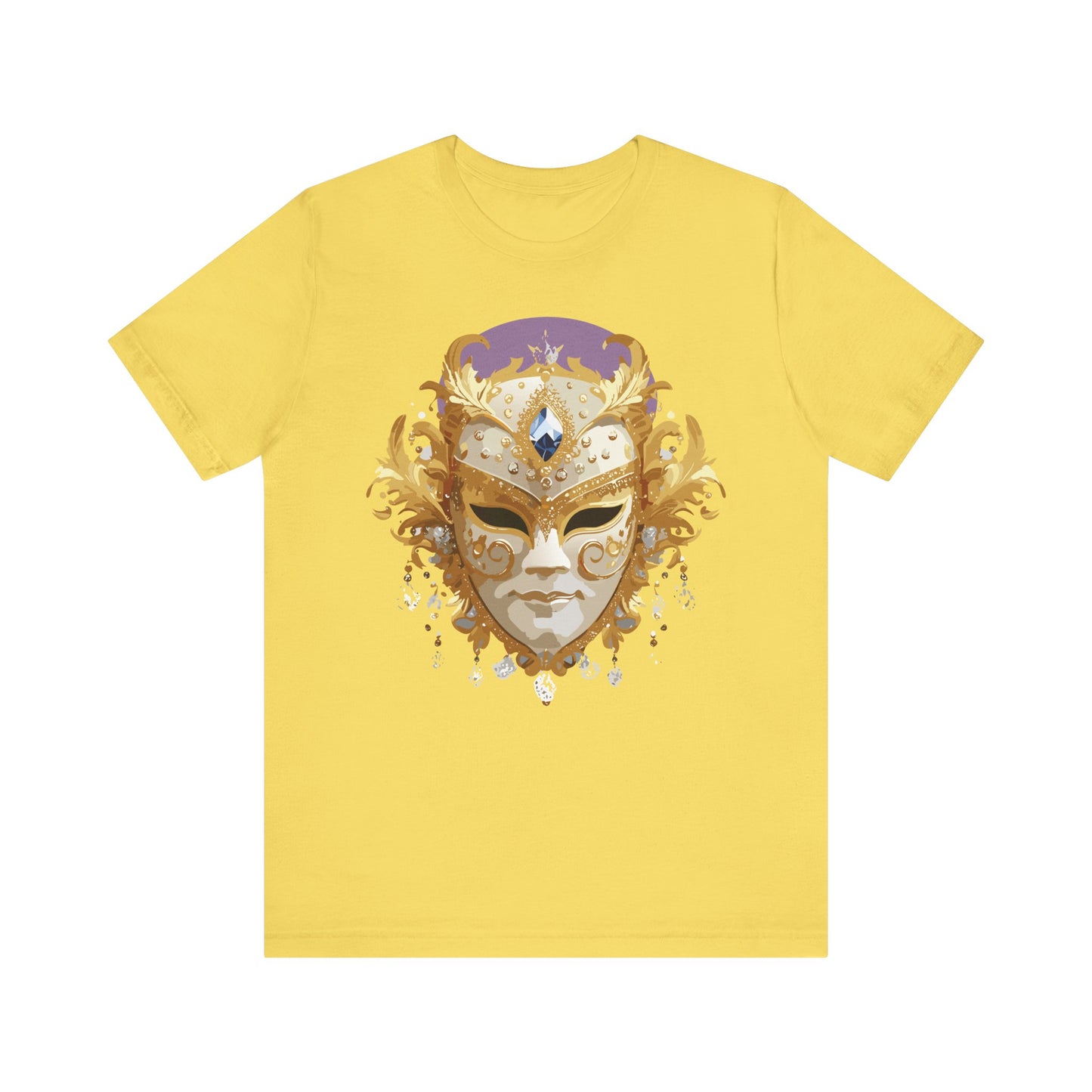 Mask Shirt, Shirt with Mask, Tee Shirt with Gold Face