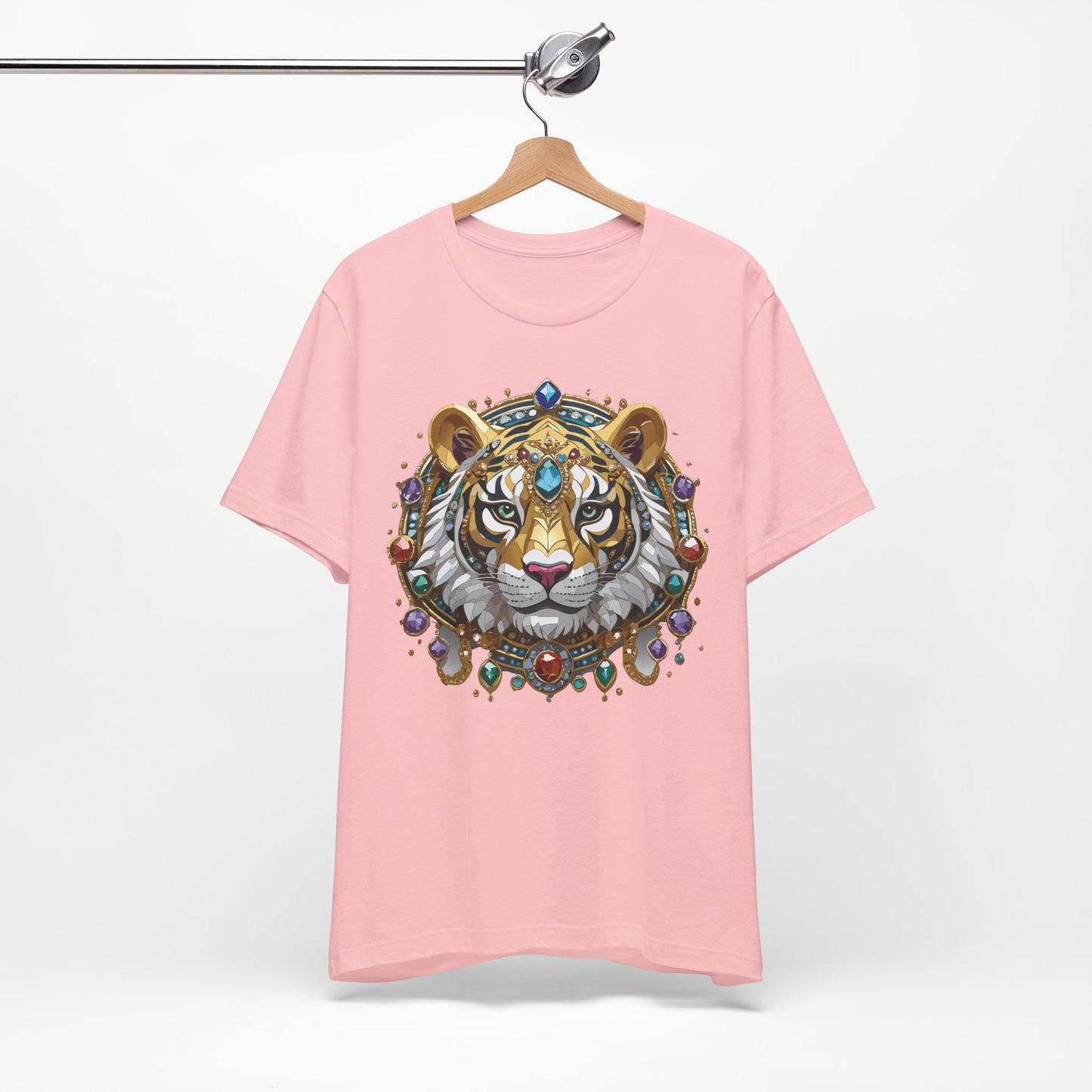 Animal Shirt, Shirt with Animal, Tee Shirt with Gold Animal Medal, Shirt with Antique Animal Medallion