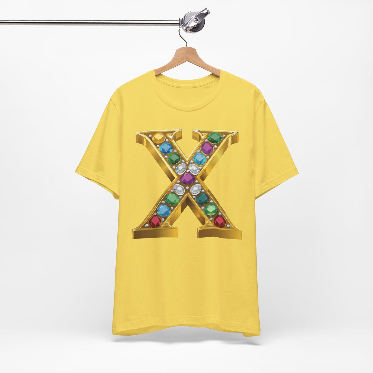 Letter Shirt, Shirt with Letters, Tee Shirt with Gold Letter, Shirt with Antique Letters