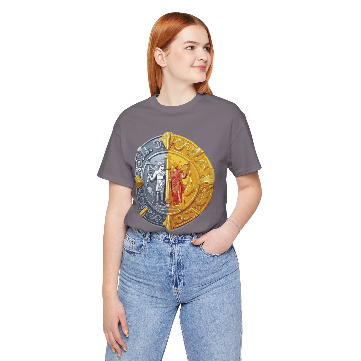 Coin Shirt, Shirt with Coin, Tee Shirt with Gold Coin, Shirt with Antique Coin