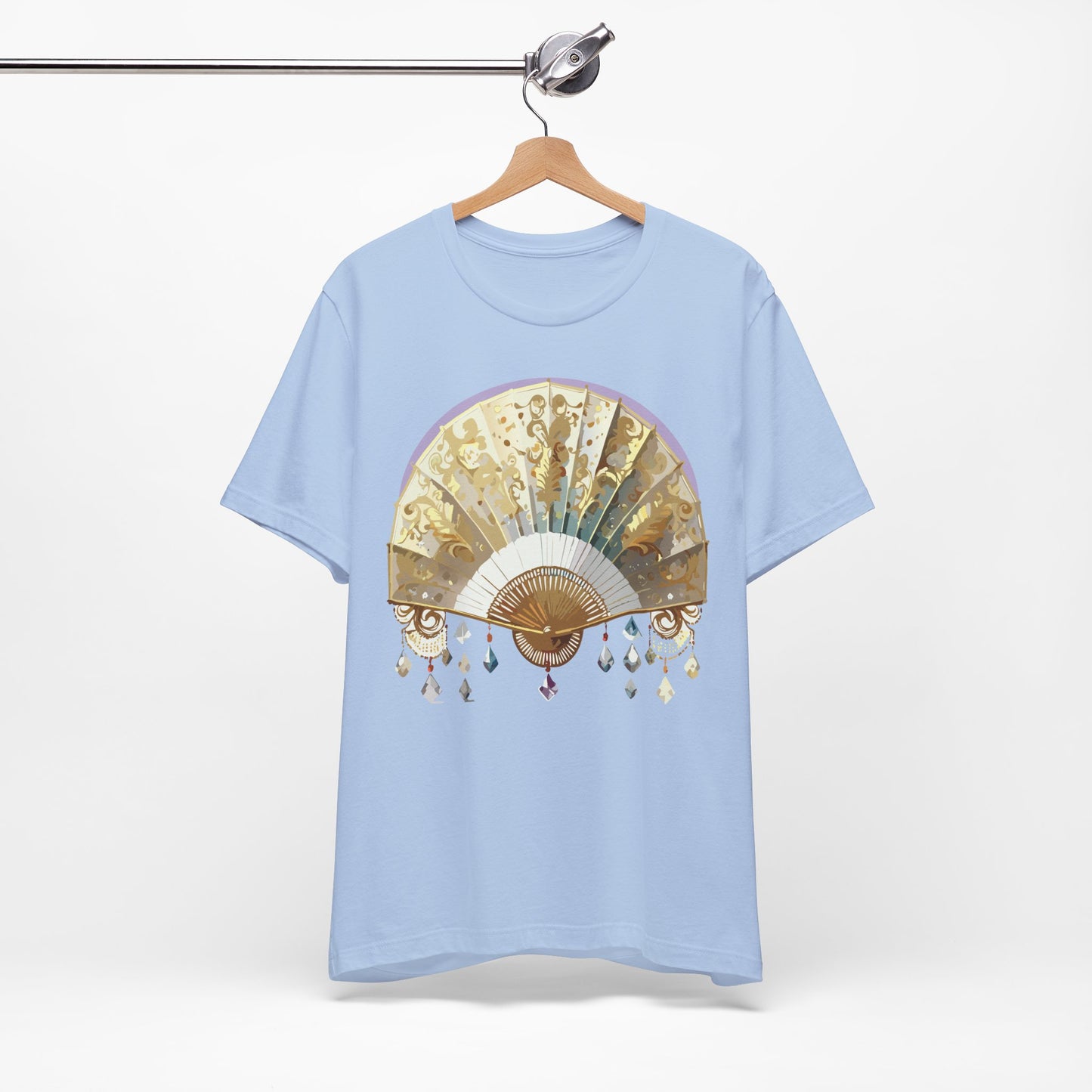 Fan shirt, Shirt with Fan, Tee Shirt with Gold Blower