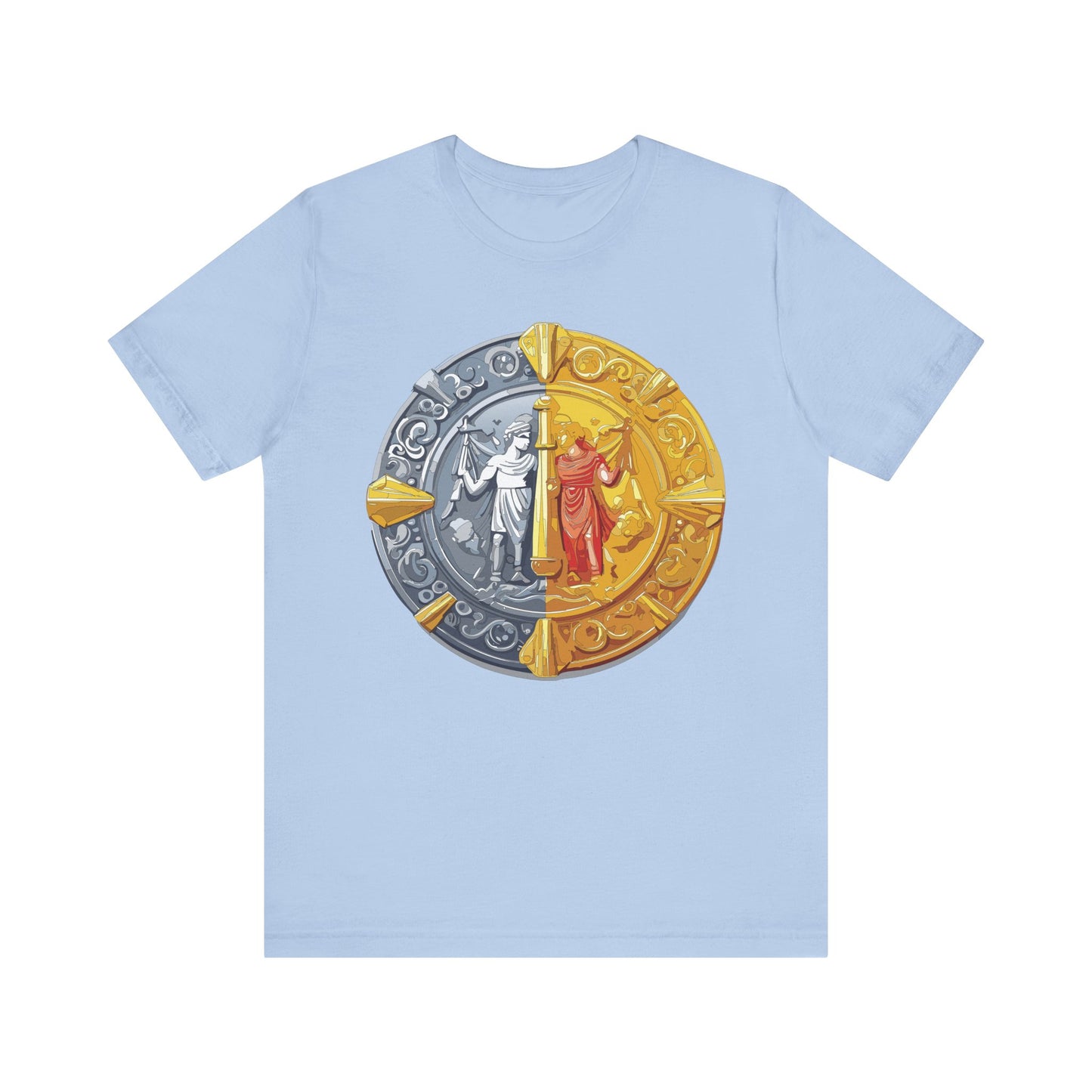 Coin Shirt, Shirt with Coin, Tee Shirt with Gold Coin, Shirt with Antique Coin