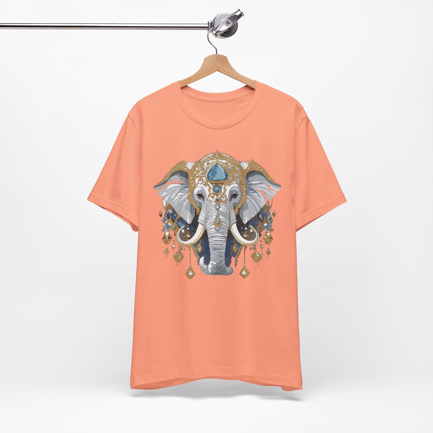 Animal Shirt, Shirt with Animal, Tee Shirt with Gold Animal Medal, Shirt with Antique Animal Medallion