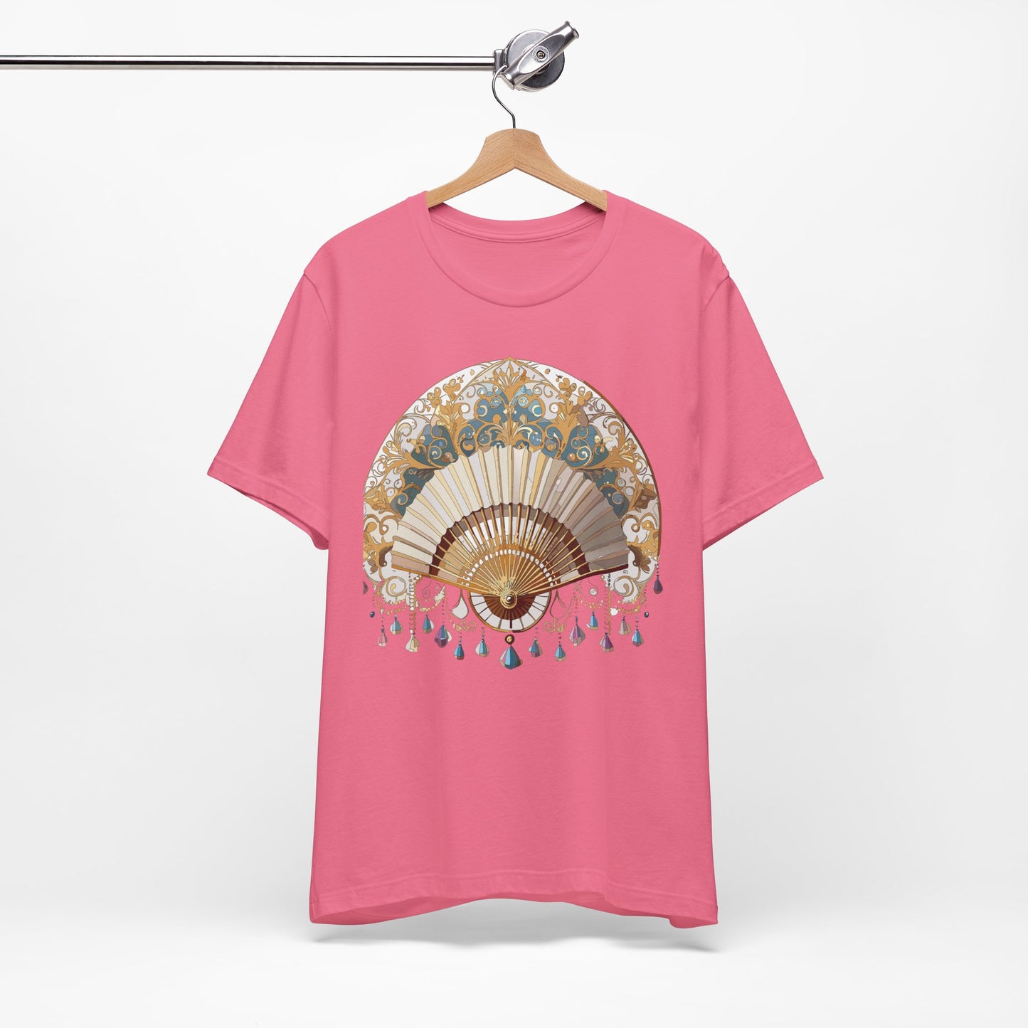 Fan shirt, Shirt with Fan, Tee Shirt with Gold Blower