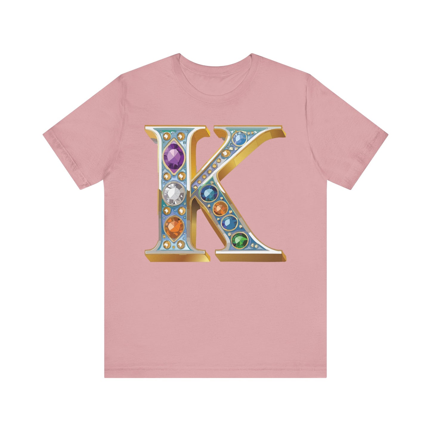 Letter Shirt, Shirt with Letters, Tee Shirt with Gold Letter, Shirt with Antique Letters