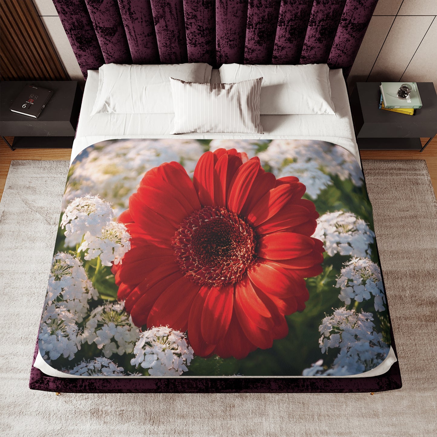 Floral Sherpa Blanket