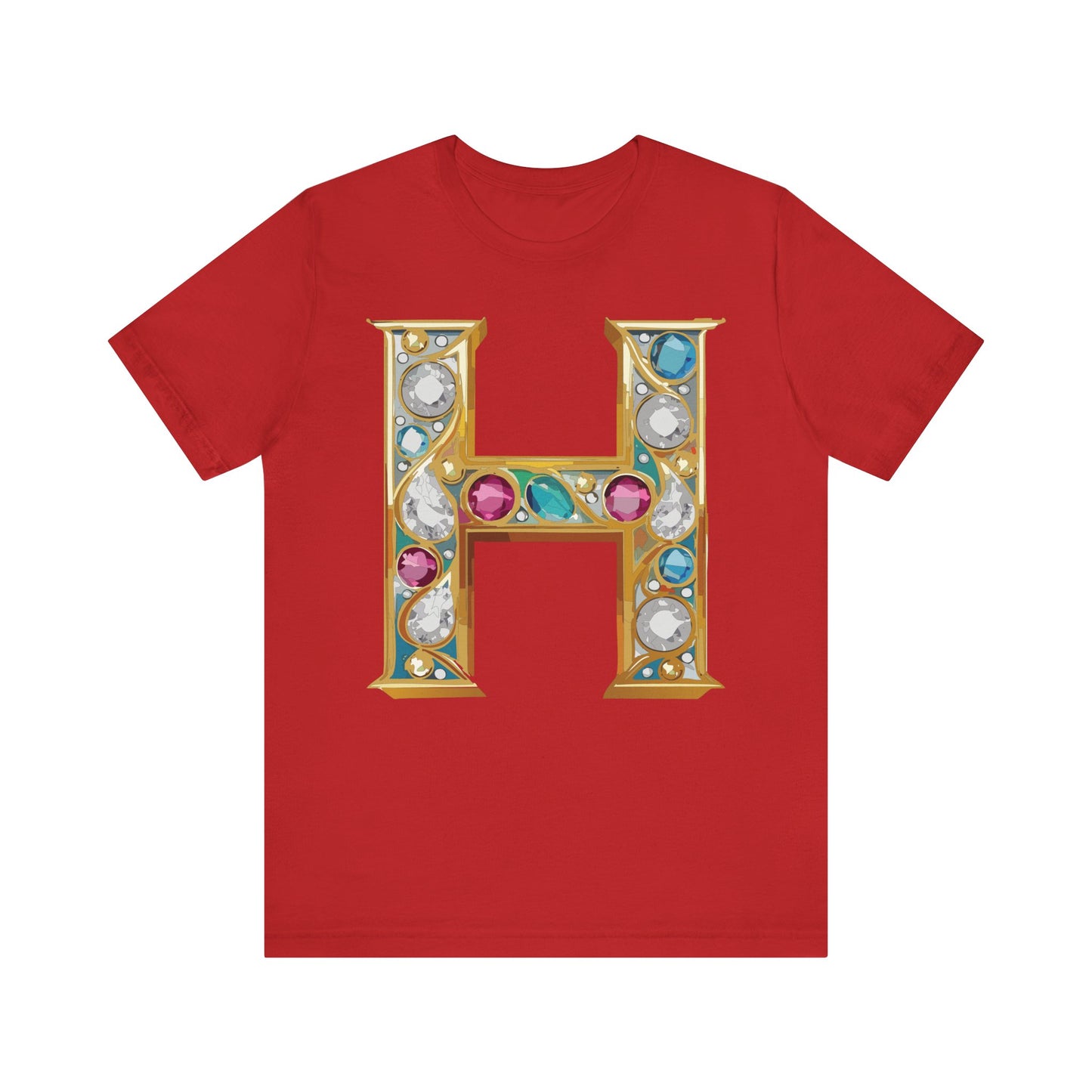Letter Shirt, Shirt with Letters, Tee Shirt with Gold Letter, Shirt with Antique Letters