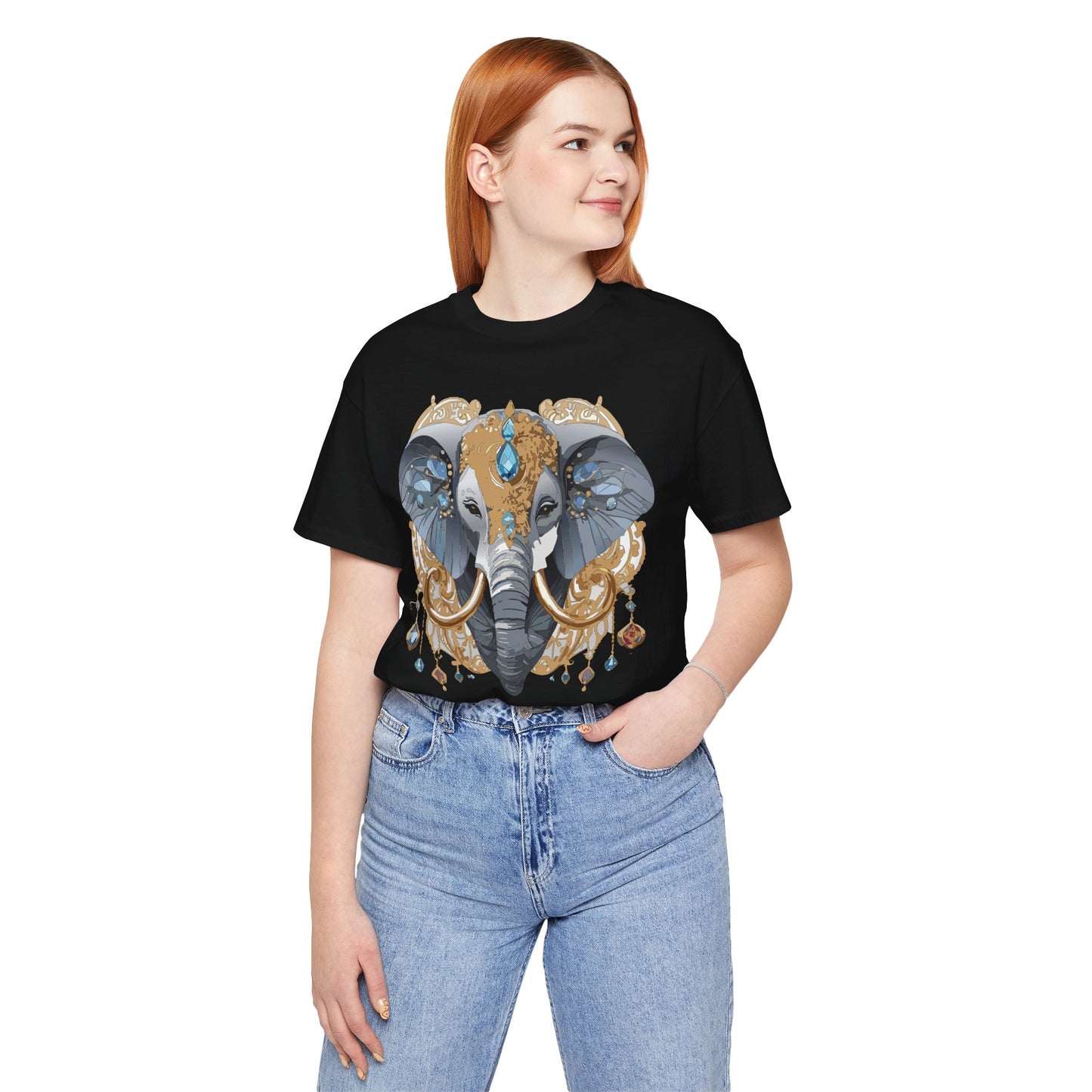 Animal Shirt, Shirt with Animal, Tee Shirt with Gold Animal Medal, Shirt with Antique Animal Medallion