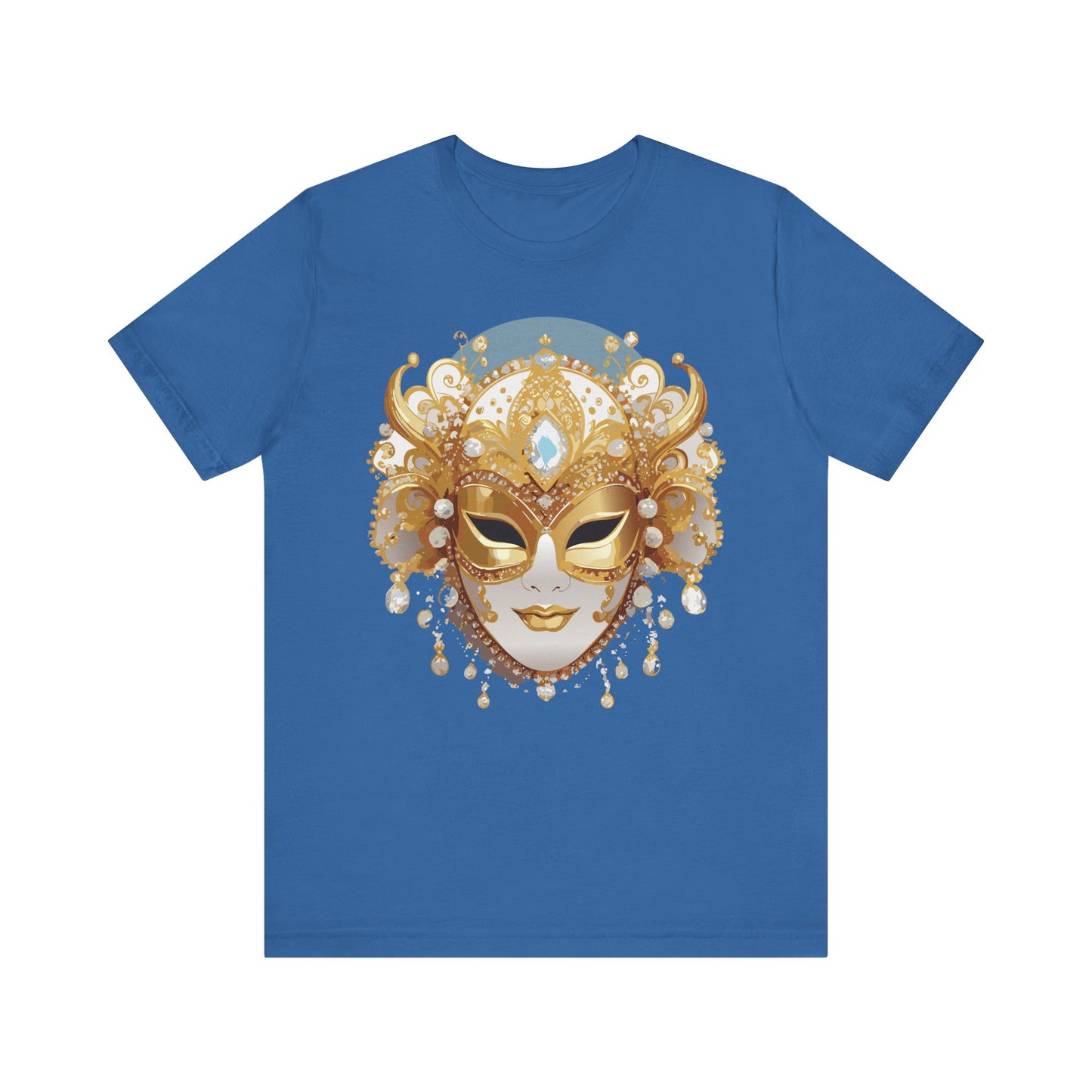 Mask Shirt, Shirt with Mask, Tee Shirt with Gold Face