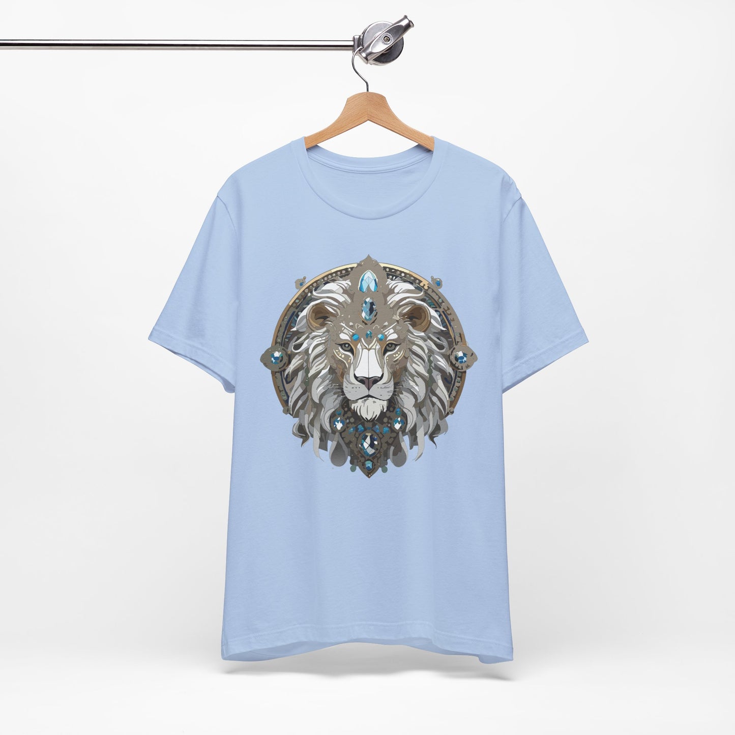 Animal Shirt, Shirt with Animal, Tee Shirt with Gold Animal Medal, Shirt with Antique Animal Medallion