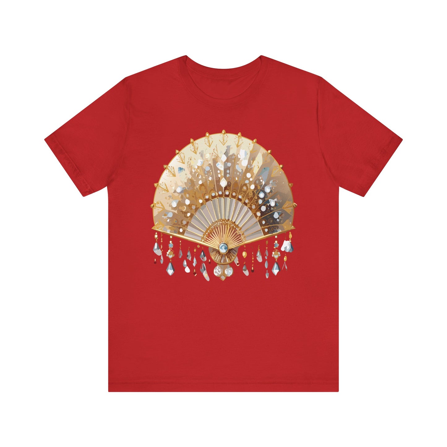 Fan shirt, Shirt with Fan, Tee Shirt with Gold Blower