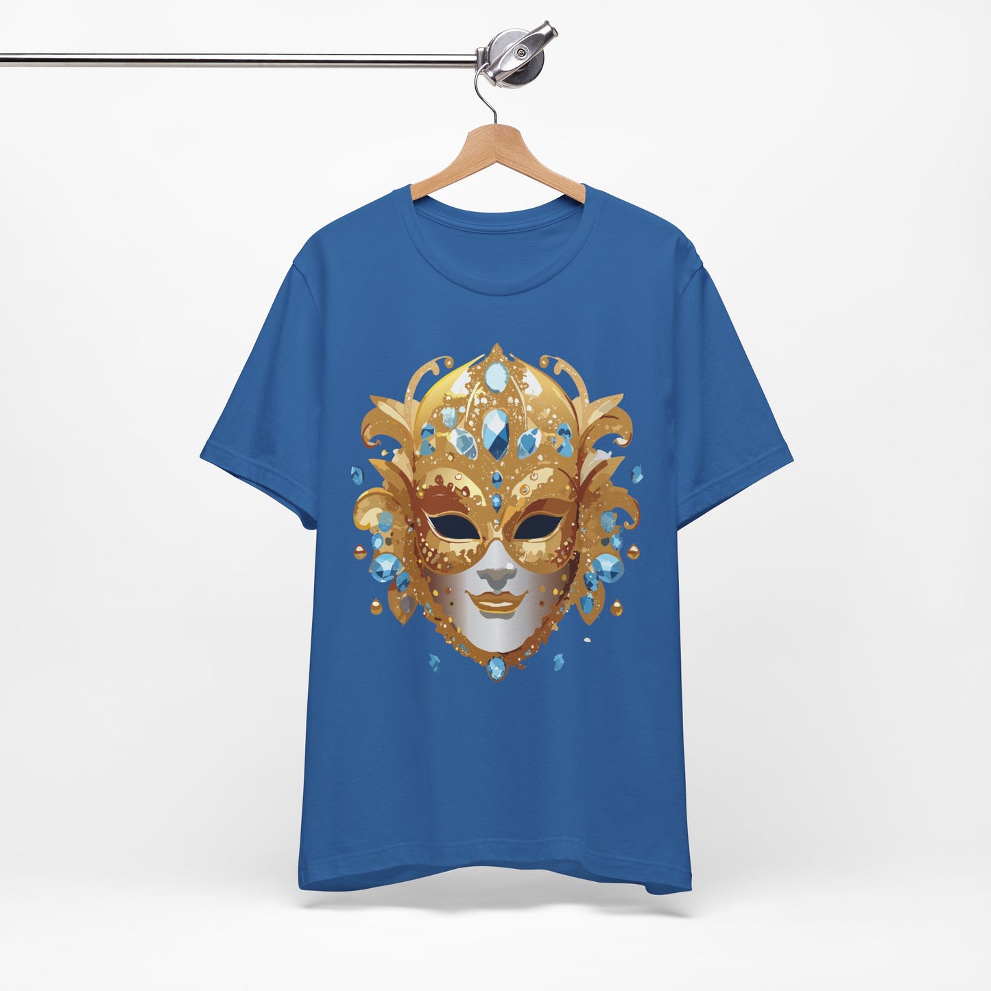 Mask Shirt, Shirt with Mask, Tee Shirt with Gold Face