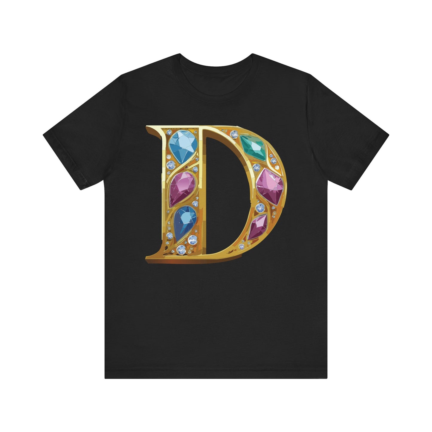 Letter Shirt, Shirt with Letters, Tee Shirt with Gold Letter, Shirt with Antique Letters