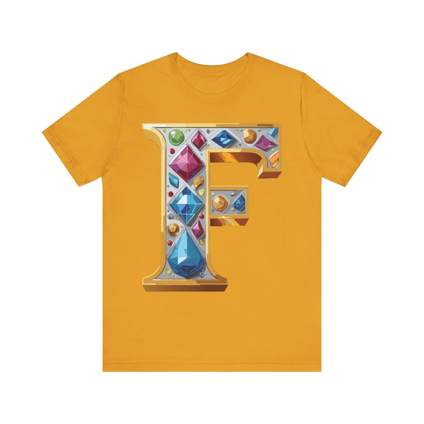 Letter Shirt, Shirt with Letters, Tee Shirt with Gold Letter, Shirt with Antique Letters