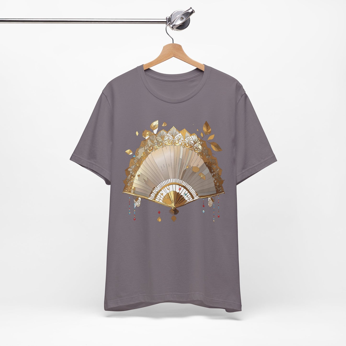 Fan shirt, Shirt with Fan, Tee Shirt with Gold Blower
