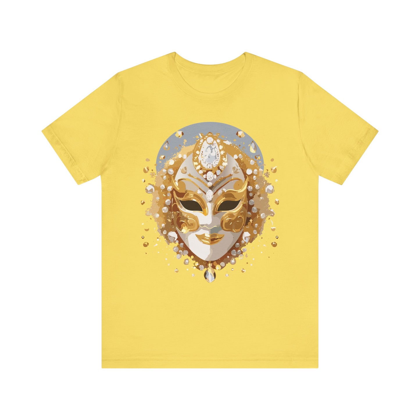 Mask Shirt, Shirt with Mask, Tee Shirt with Gold Face