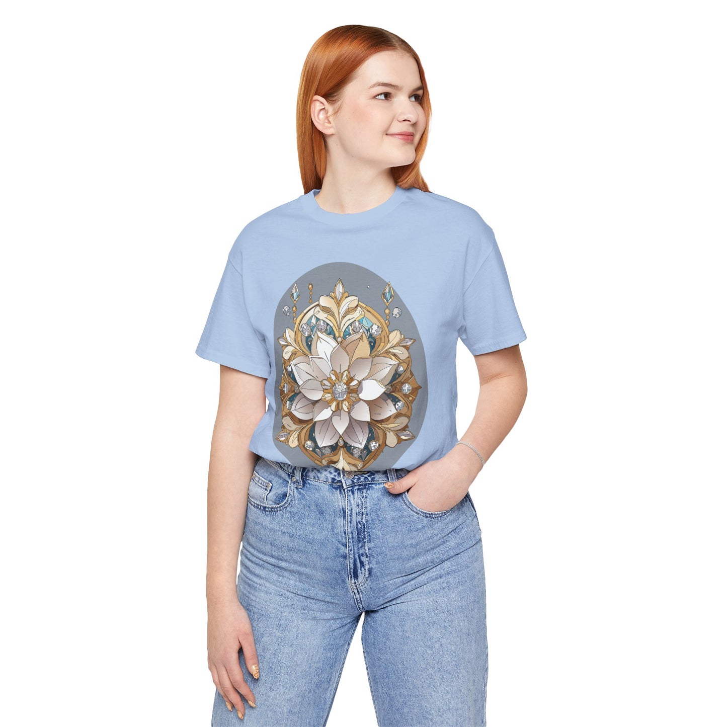 Floral Shirt, Flower Shirt, Tee Shirt with Antique Flower