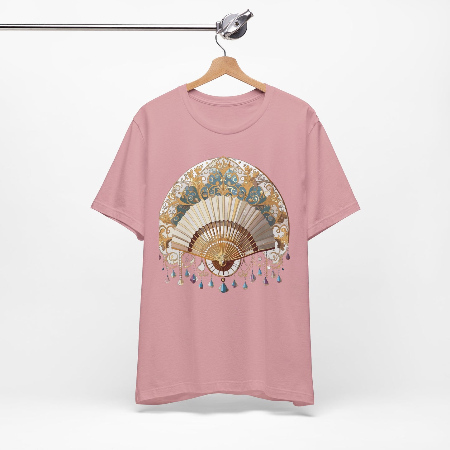 Fan shirt, Shirt with Fan, Tee Shirt with Gold Blower