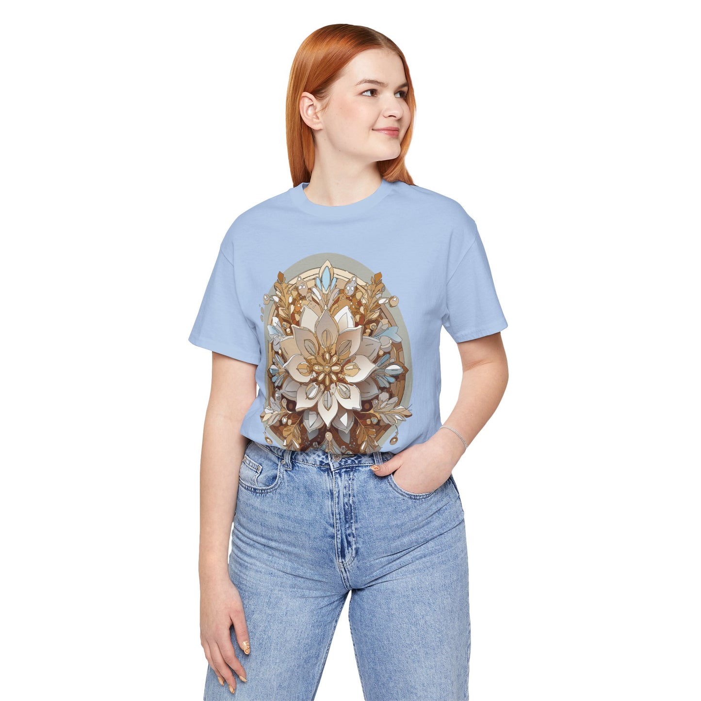 Floral Shirt, Flower Shirt, Tee Shirt with Antique Flower