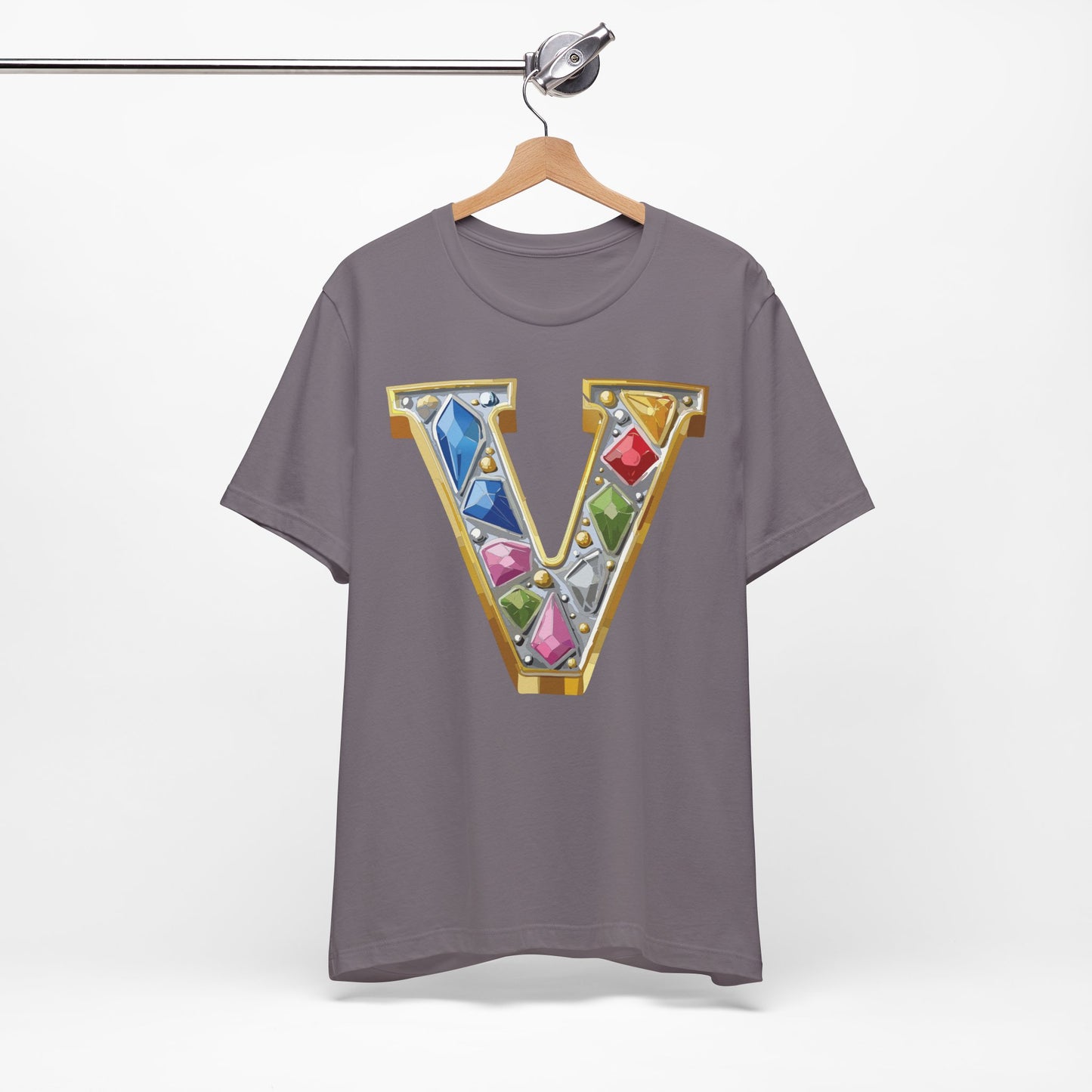 Letter Shirt, Shirt with Letters, Tee Shirt with Gold Letter, Shirt with Antique Letters