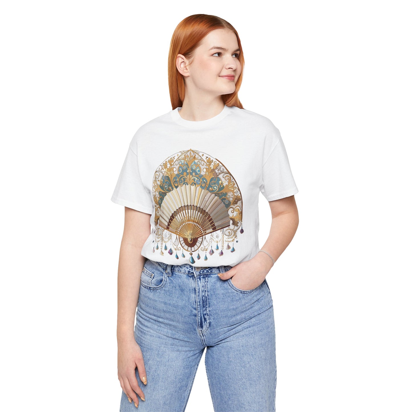 Fan shirt, Shirt with Fan, Tee Shirt with Gold Blower