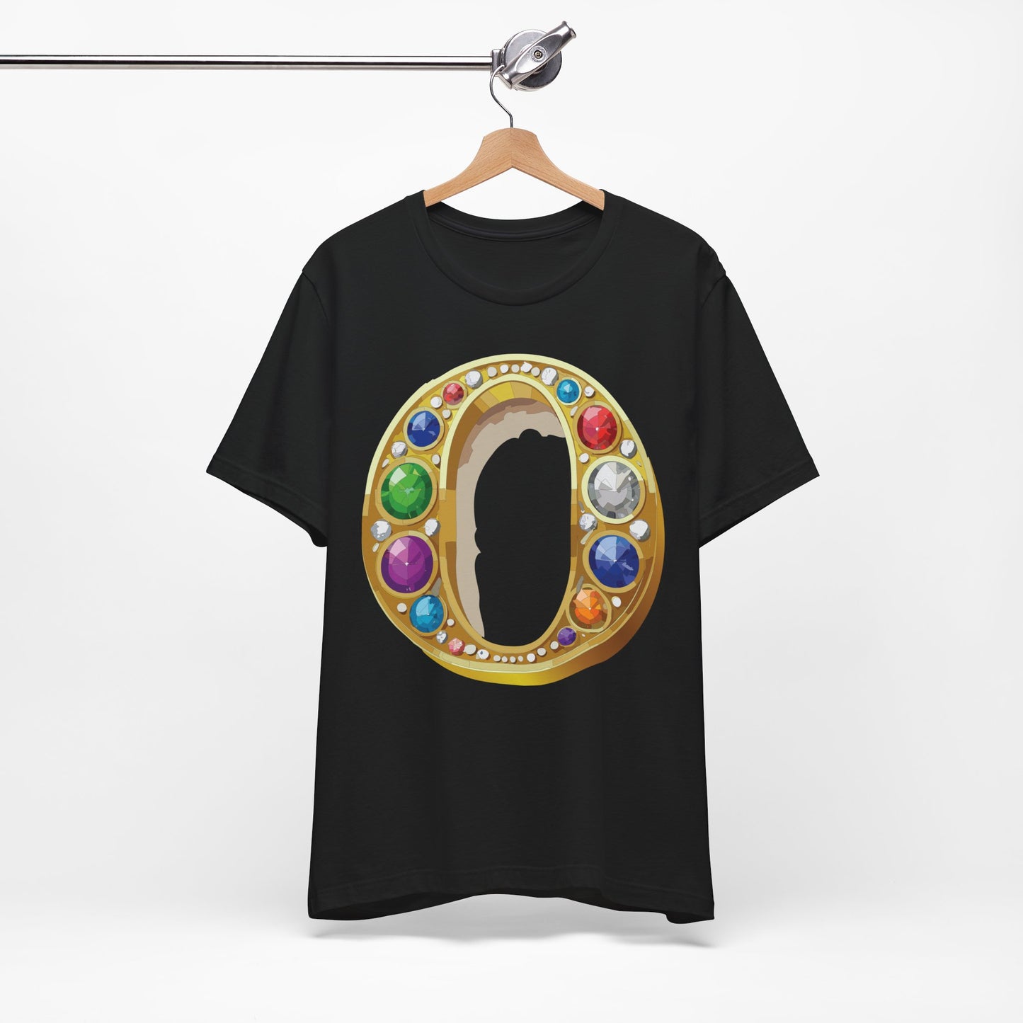Letter Shirt, Shirt with Letters, Tee Shirt with Gold Letter, Shirt with Antique Letters