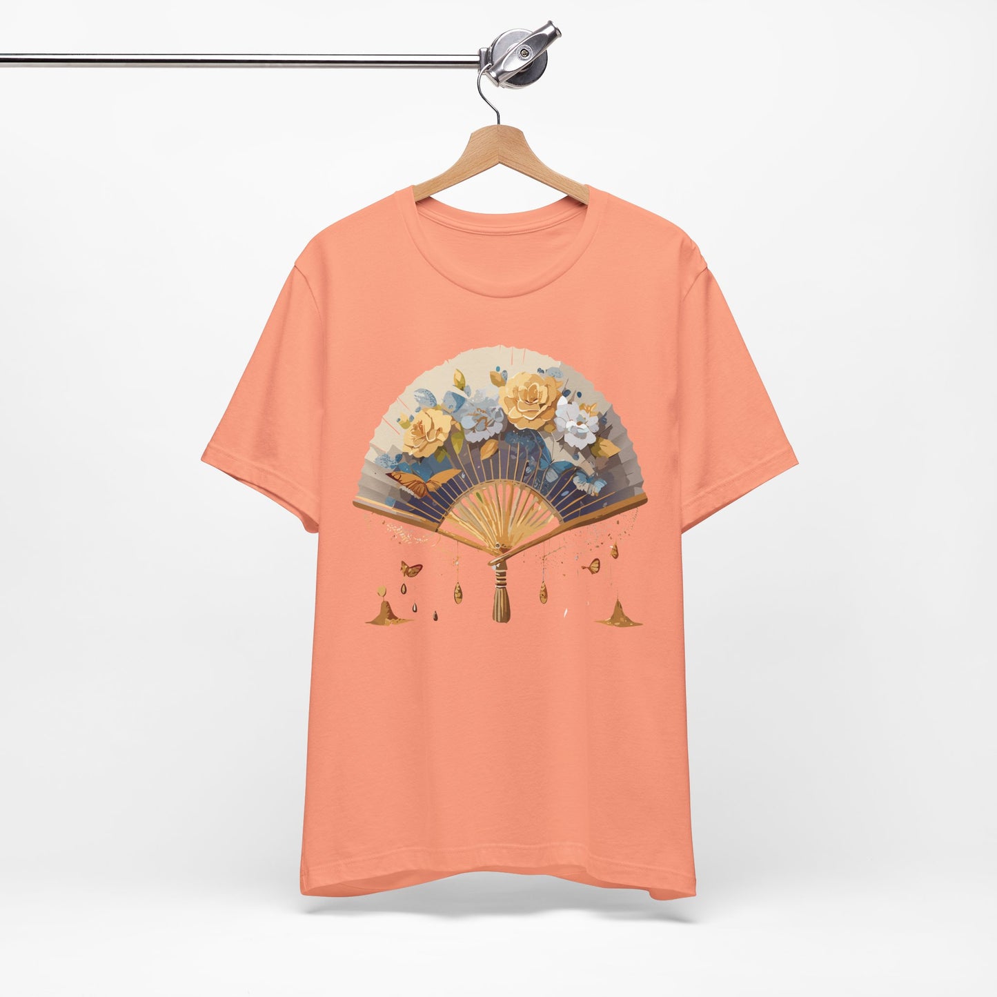 Fan shirt, Shirt with Fan, Tee Shirt with Gold Blower
