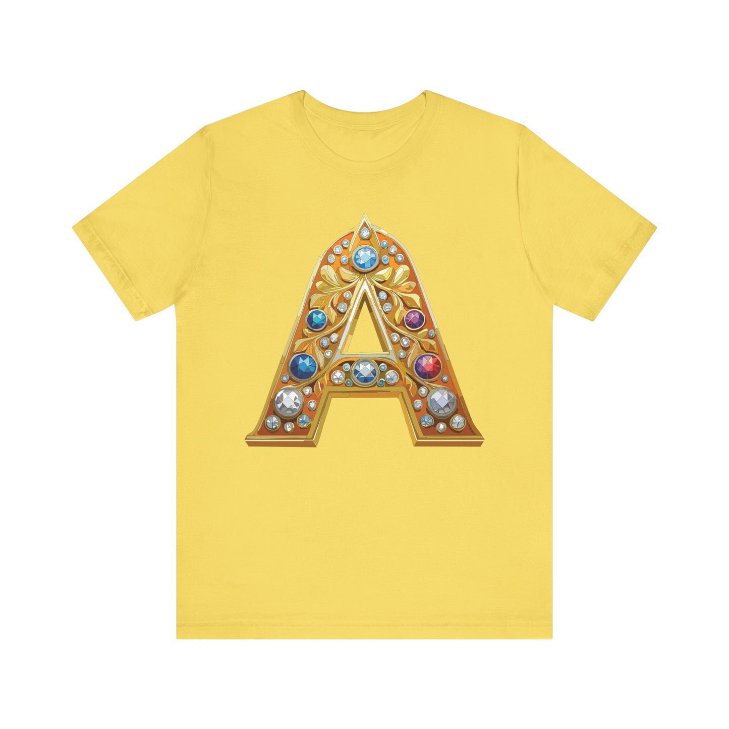 Letter Shirt, Shirt with Letters, Tee Shirt with Gold Letter, Shirt with Antique Letters