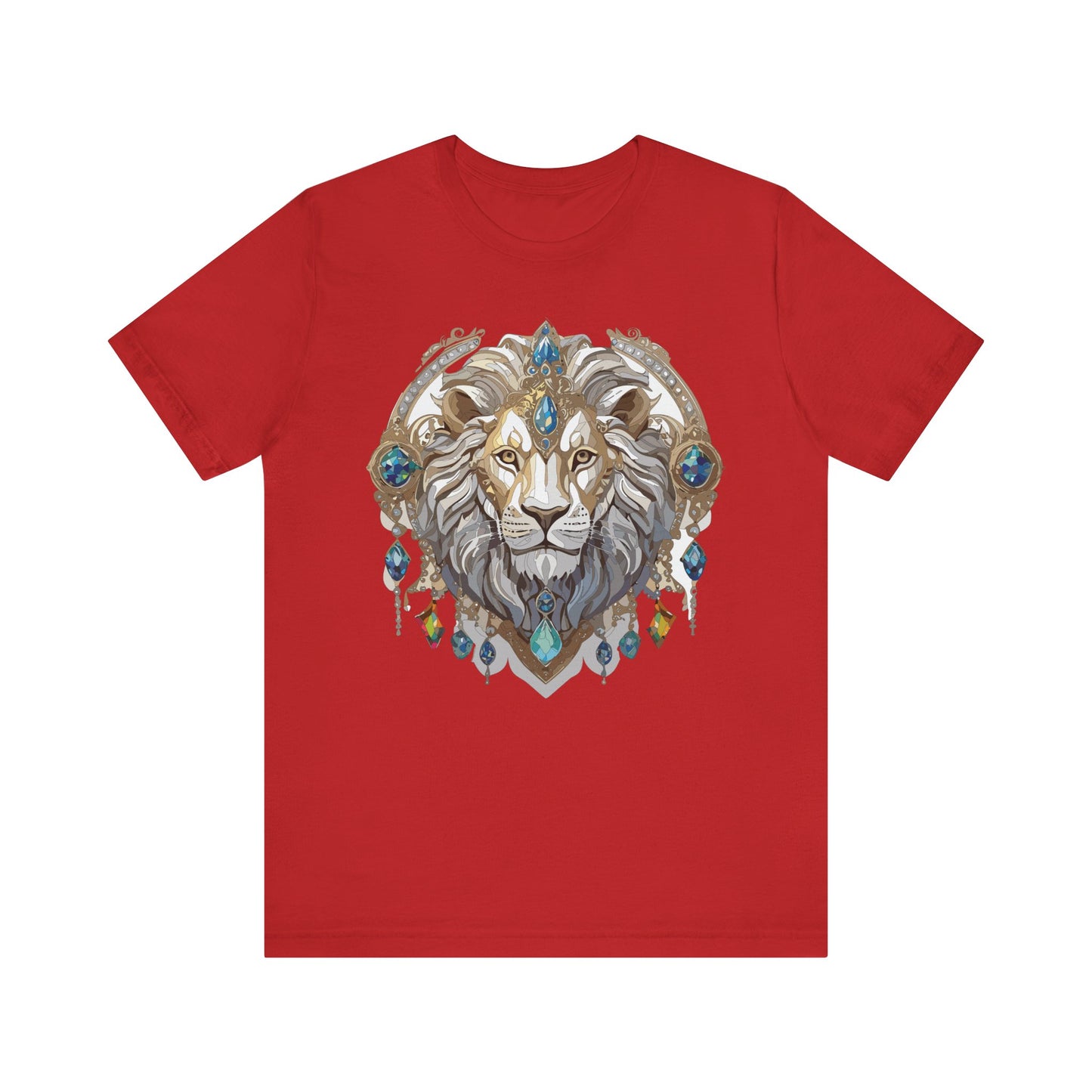 Animal Shirt, Shirt with Animal, Tee Shirt with Gold Animal Medal, Shirt with Antique Animal Medallion