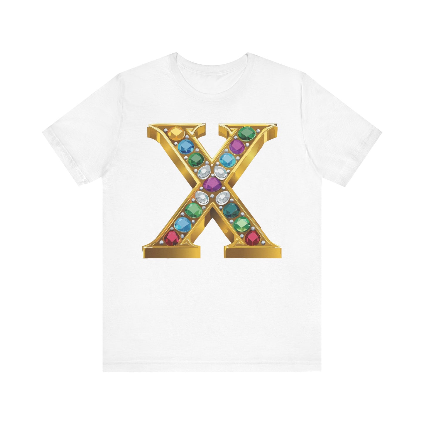 Letter Shirt, Shirt with Letters, Tee Shirt with Gold Letter, Shirt with Antique Letters
