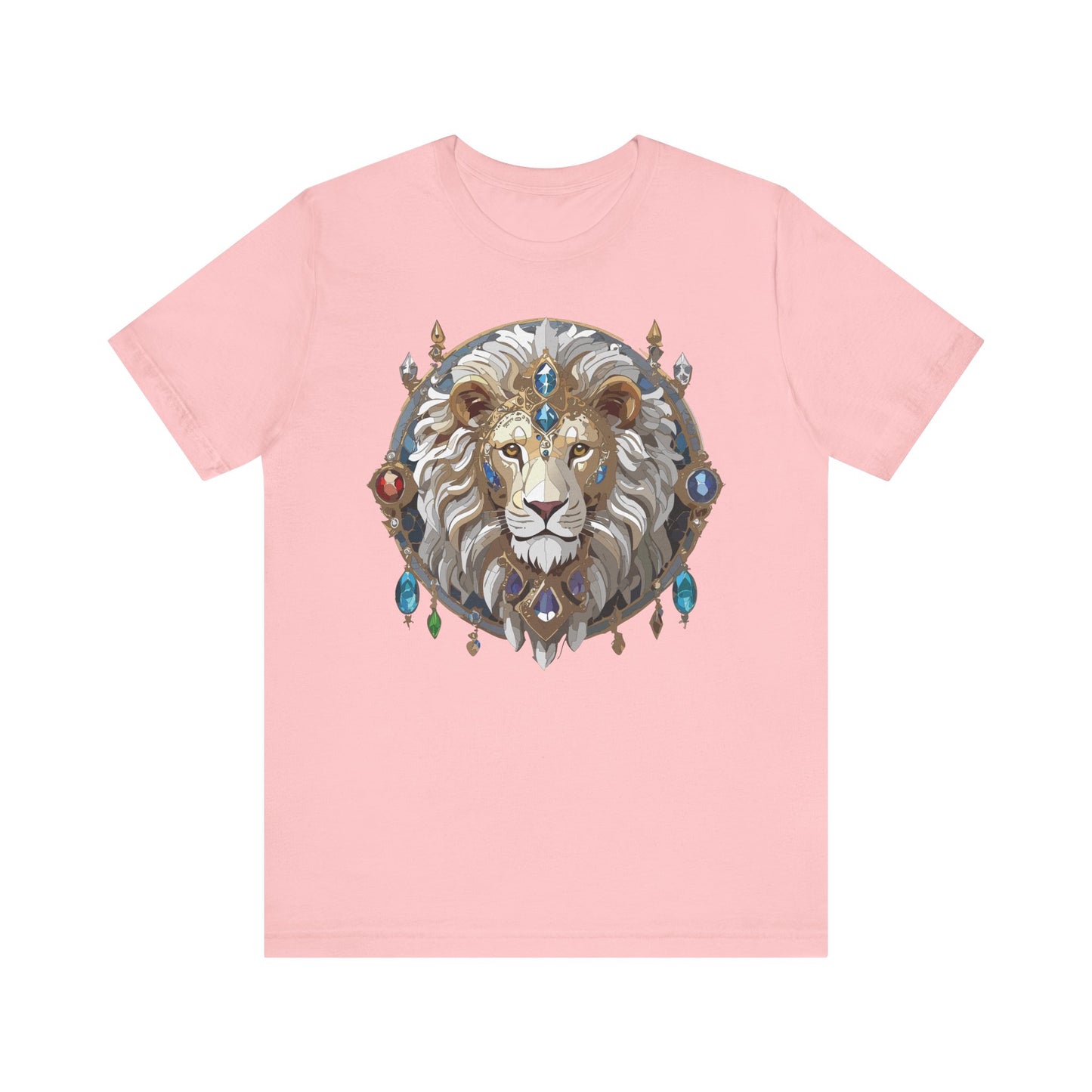 Animal Shirt, Shirt with Animal, Tee Shirt with Gold Animal Medal, Shirt with Antique Animal Medallion