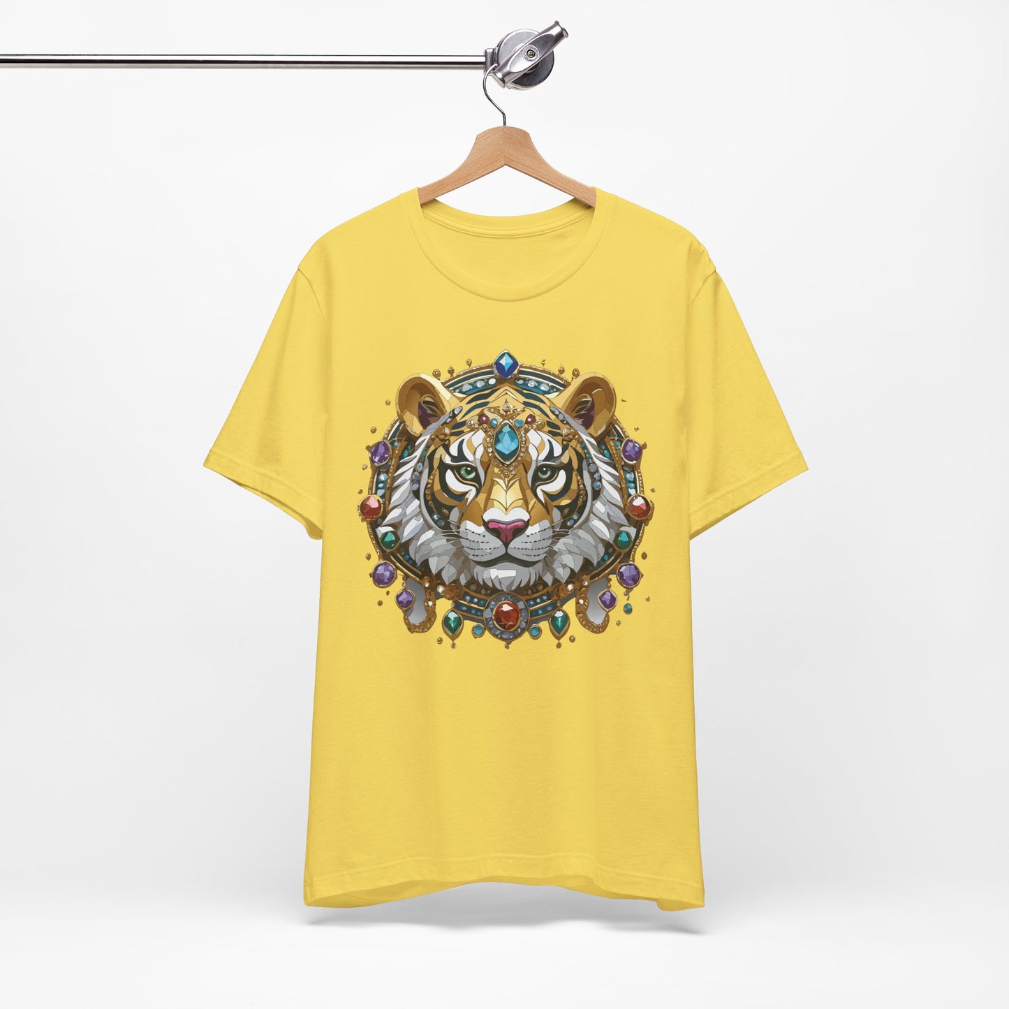 Animal Shirt, Shirt with Animal, Tee Shirt with Gold Animal Medal, Shirt with Antique Animal Medallion