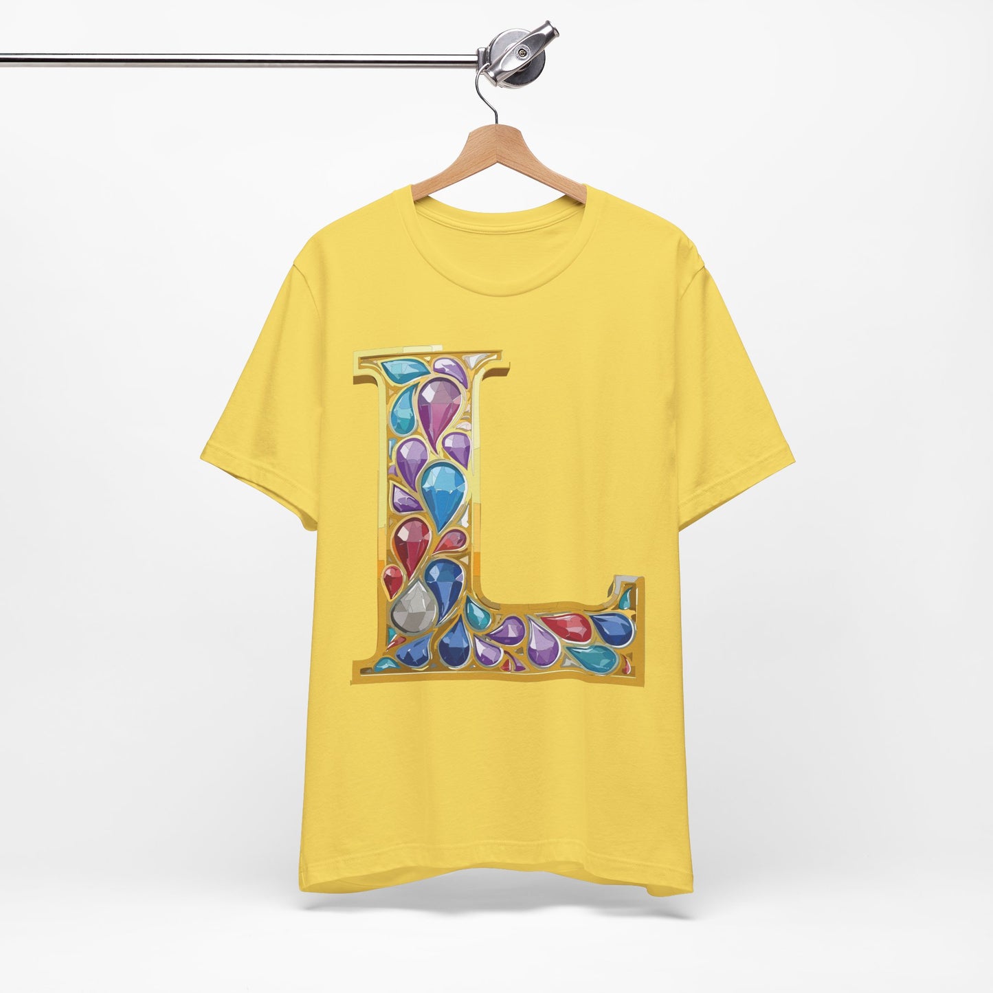 Letter Shirt, Shirt with Letters, Tee Shirt with Gold Letter, Shirt with Antique Letters