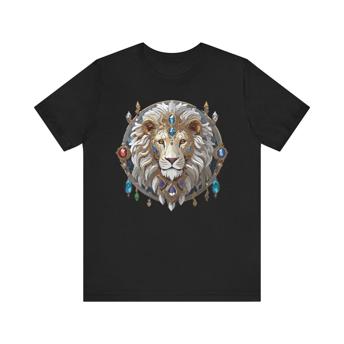 Animal Shirt, Shirt with Animal, Tee Shirt with Gold Animal Medal, Shirt with Antique Animal Medallion
