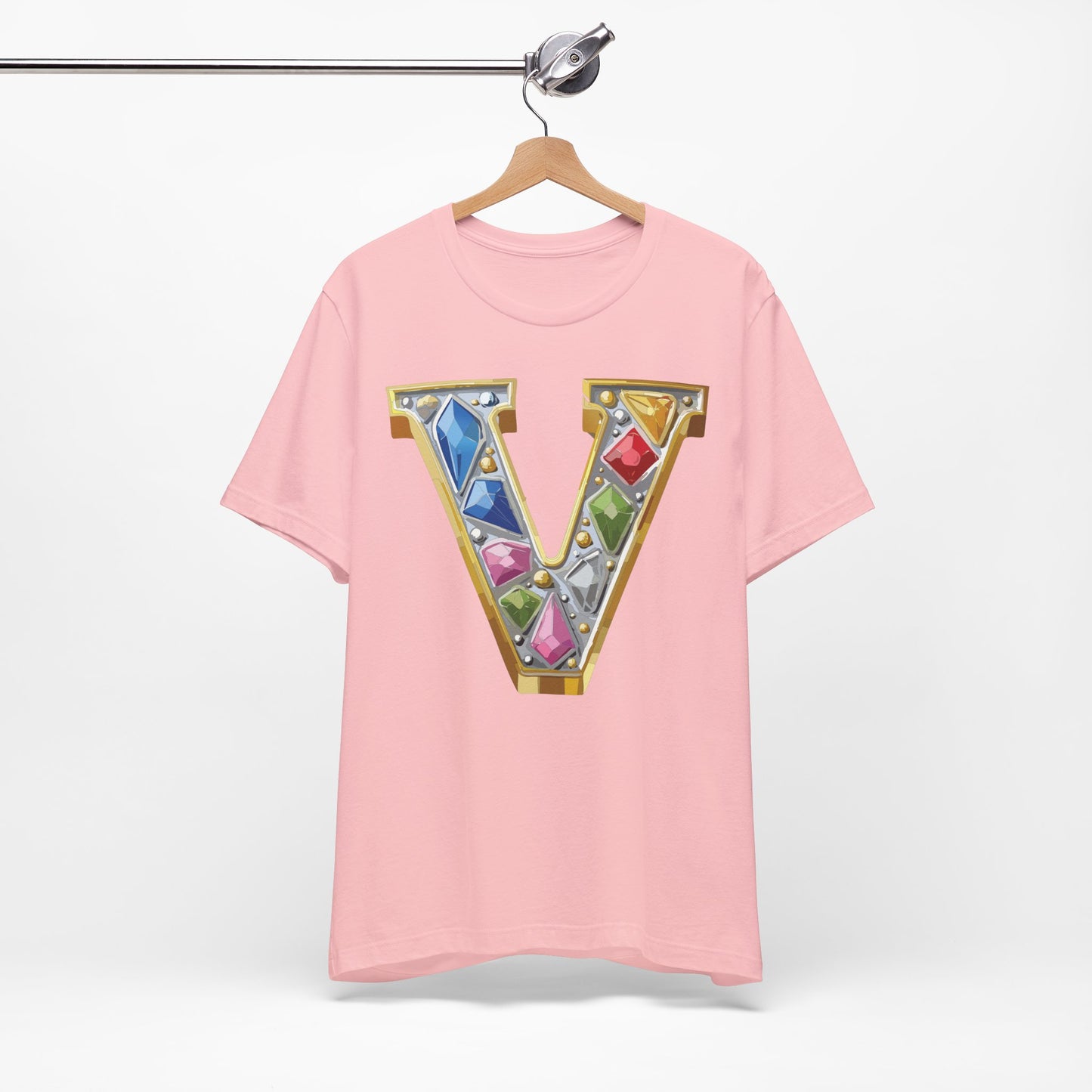 Letter Shirt, Shirt with Letters, Tee Shirt with Gold Letter, Shirt with Antique Letters