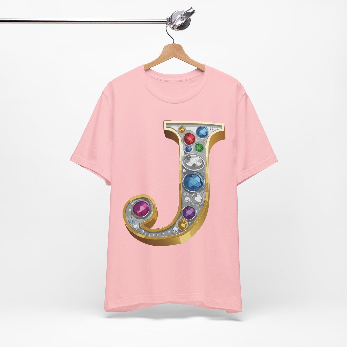 Letter Shirt, Shirt with Letters, Tee Shirt with Gold Letter, Shirt with Antique Letters