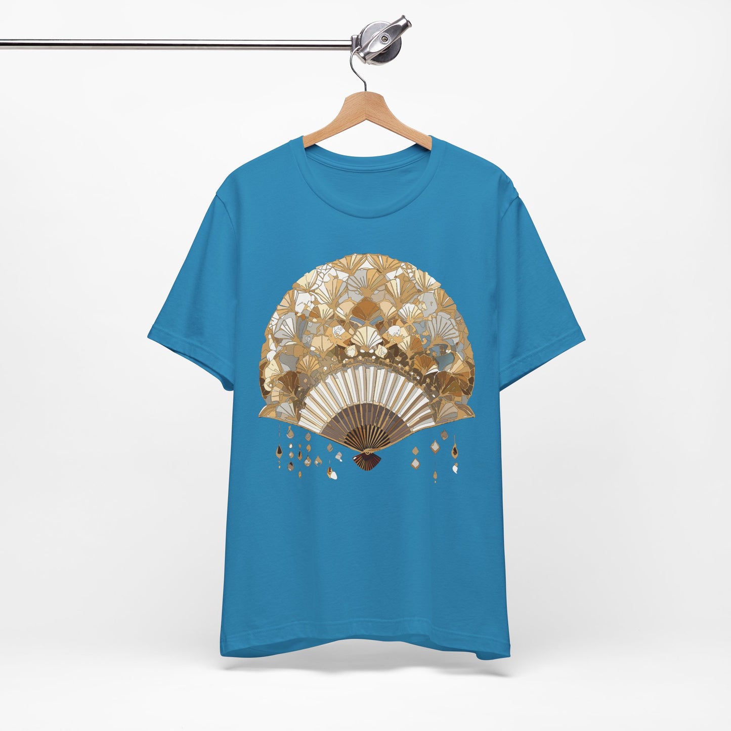 Fan shirt, Shirt with Fan, Tee Shirt with Gold Blower