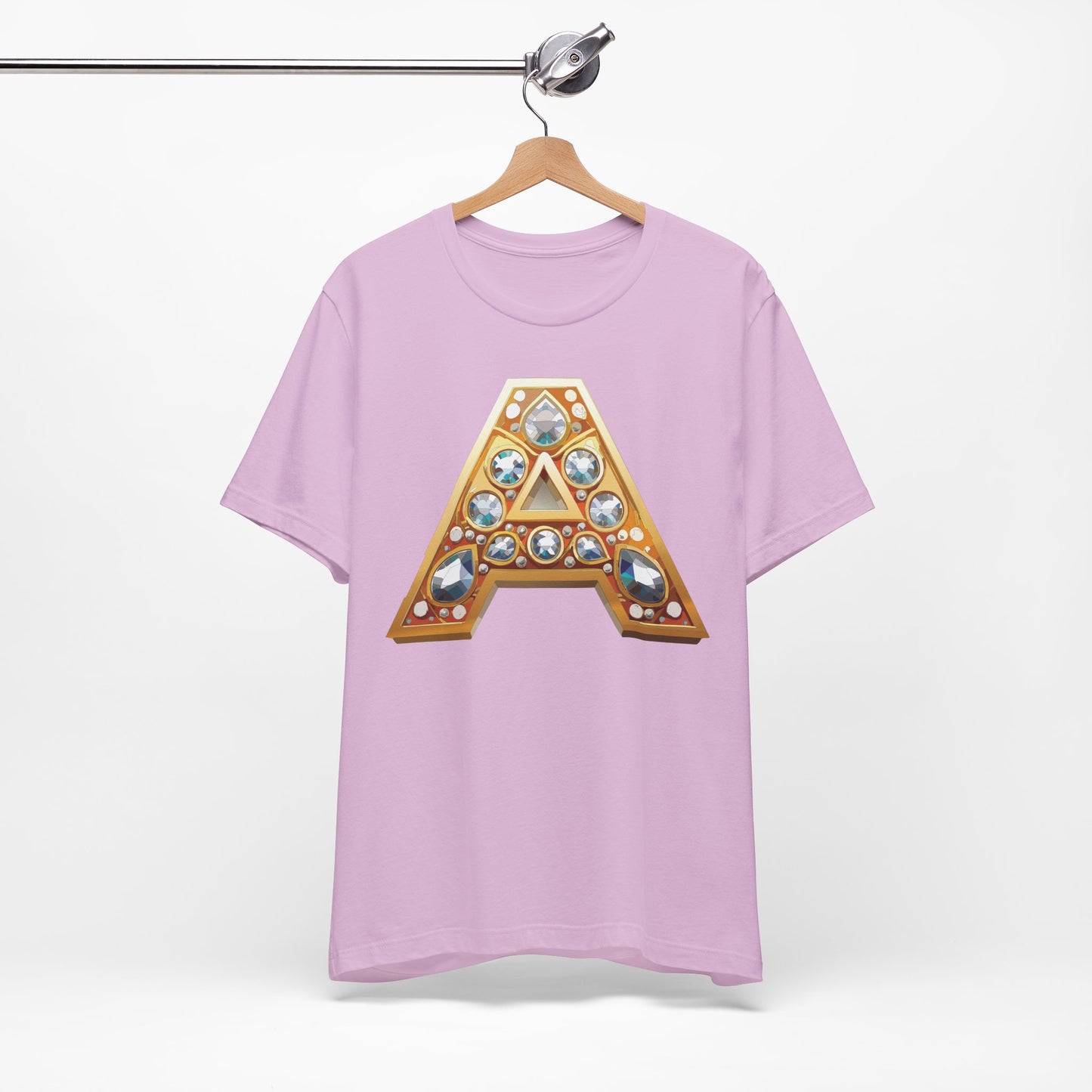 Letter Shirt, Shirt with Letters, Tee Shirt with Gold Letter, Shirt with Antique Letters