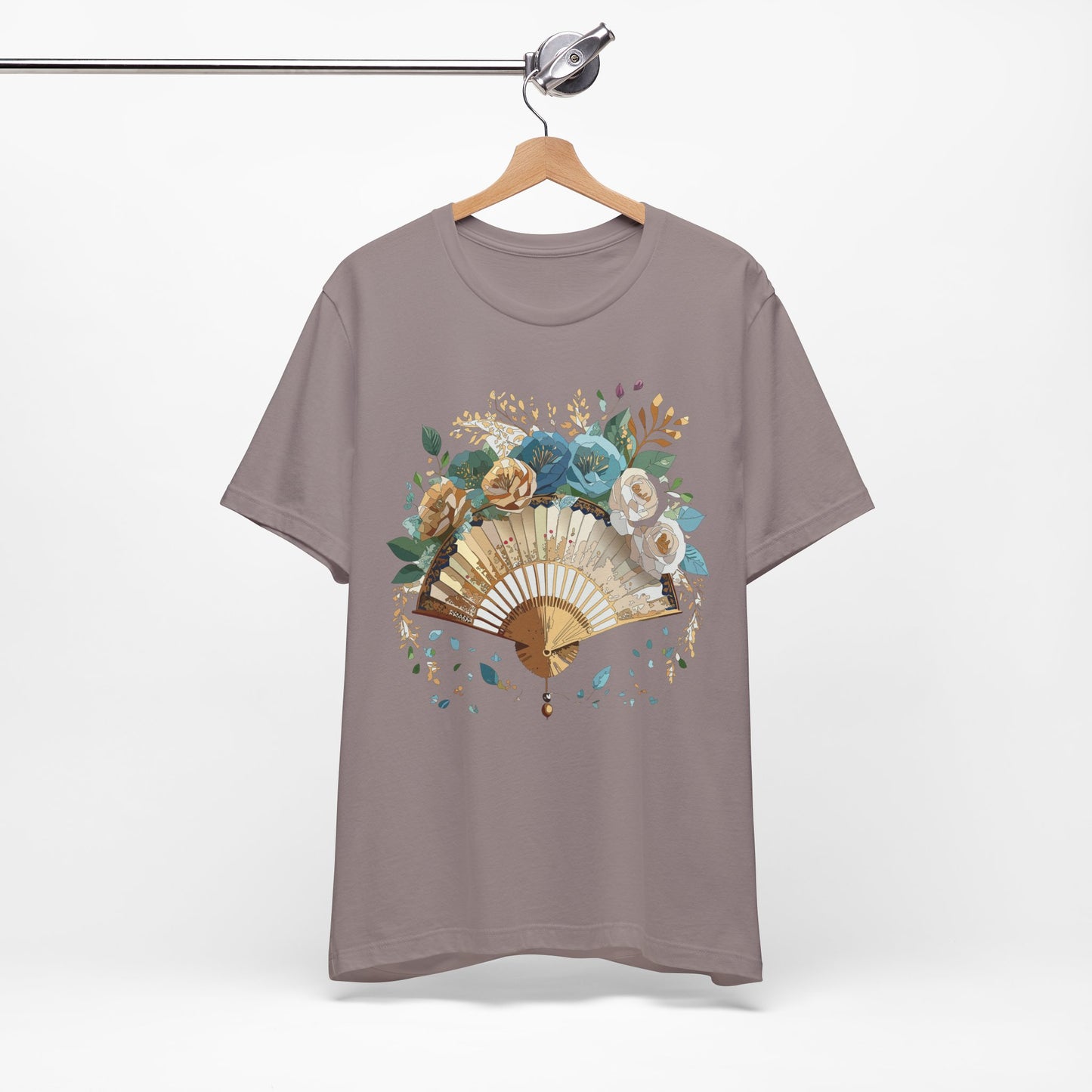 Fan shirt, Shirt with Fan, Tee Shirt with Gold Blower