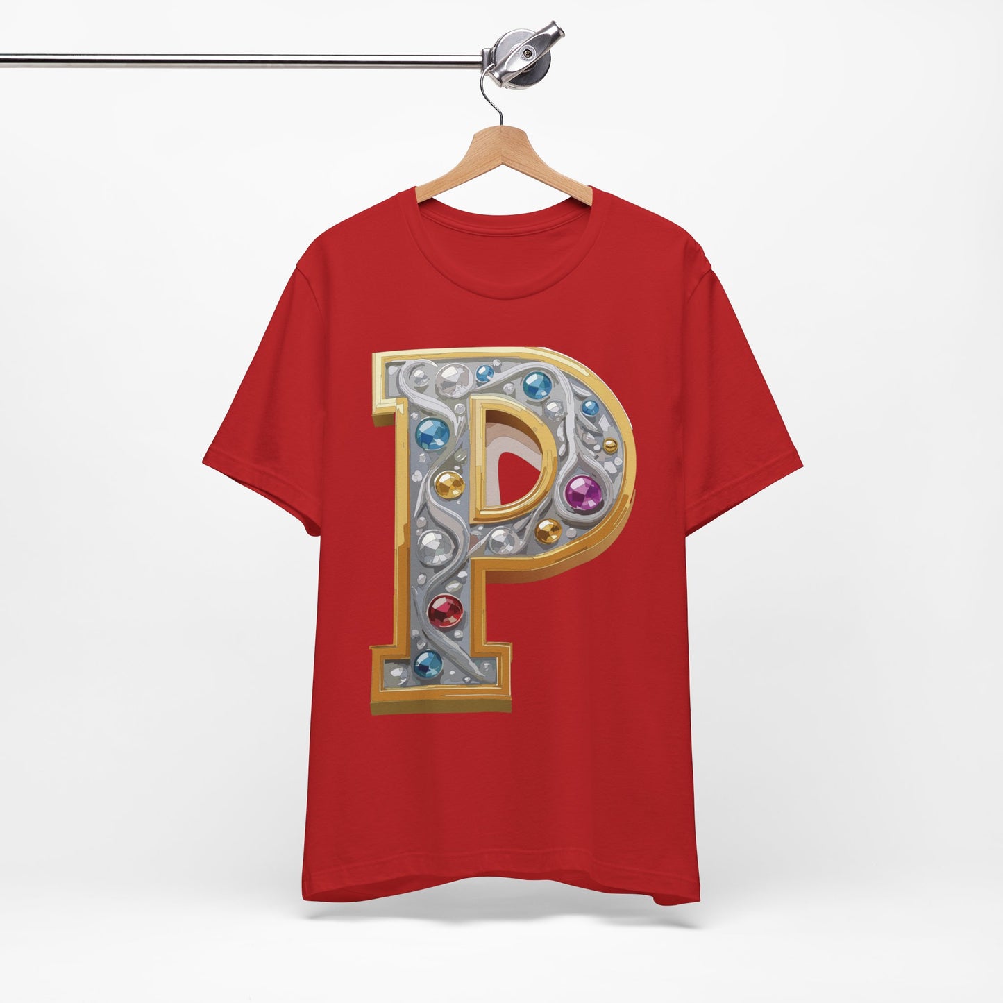 Letter Shirt, Shirt with Letters, Tee Shirt with Gold Letter, Shirt with Antique Letters