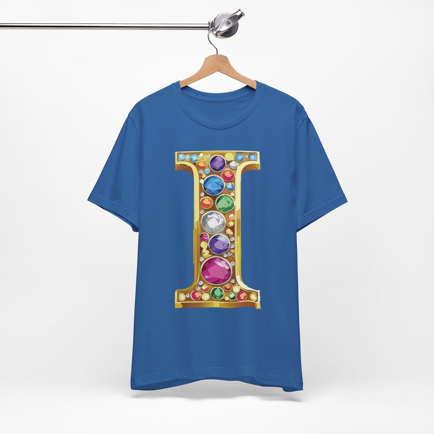 Letter Shirt, Shirt with Letters, Tee Shirt with Gold Letter, Shirt with Antique Letters