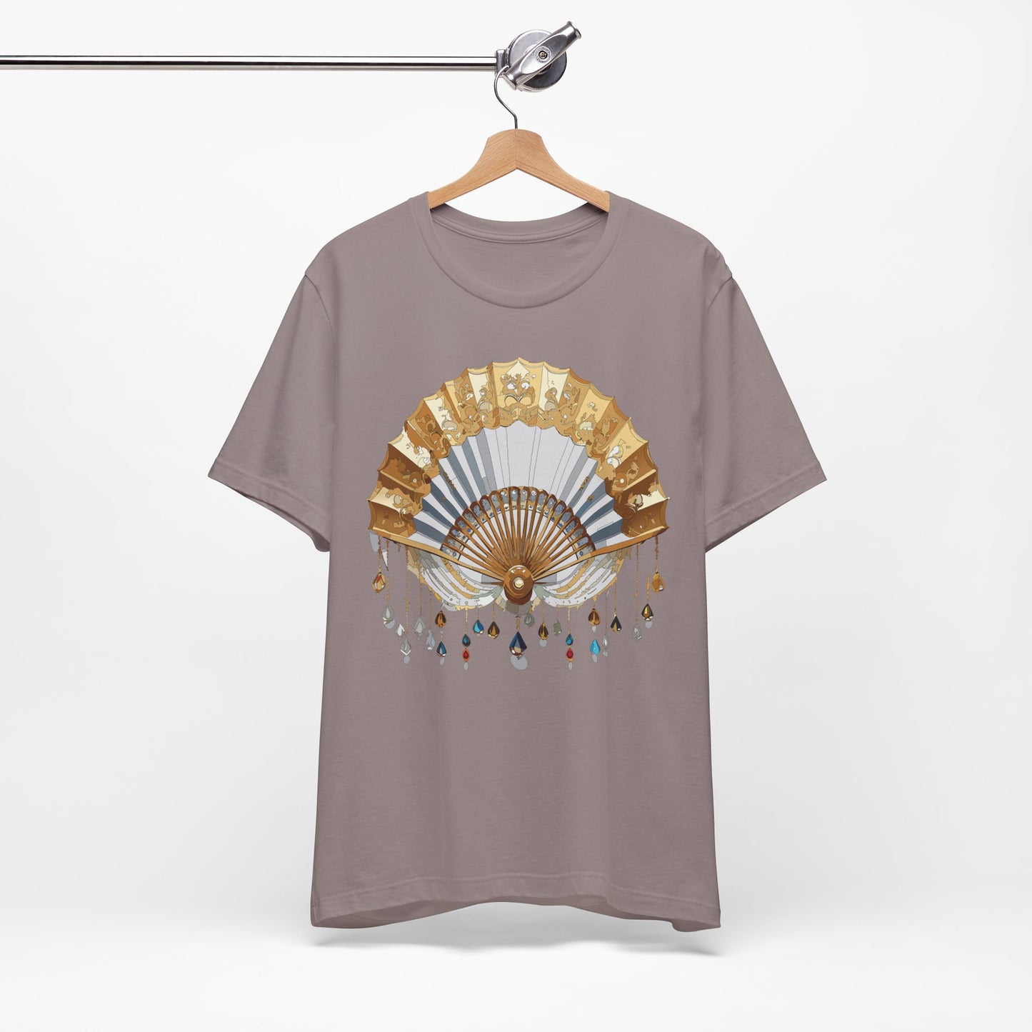 Fan shirt, Shirt with Fan, Tee Shirt with Gold Blower