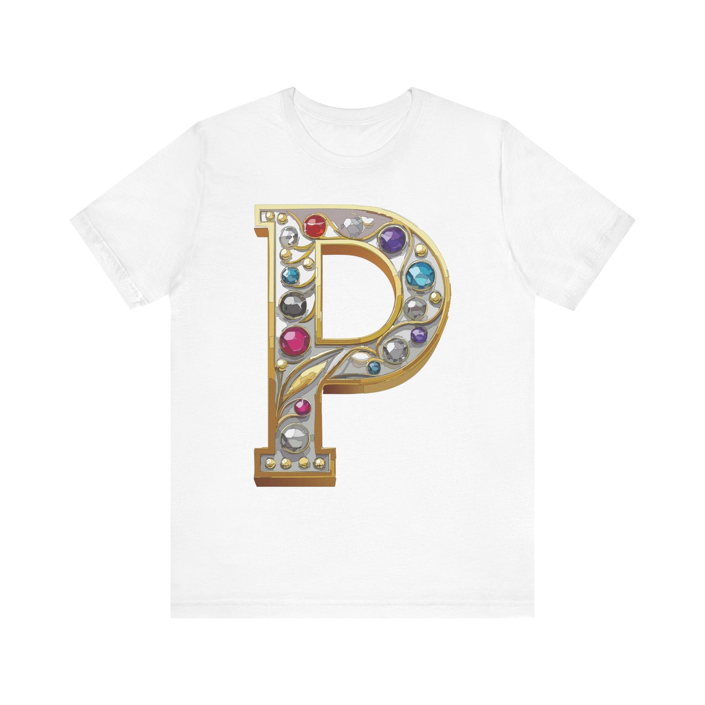 Letter Shirt, Shirt with Letters, Tee Shirt with Gold Letter, Shirt with Antique Letters