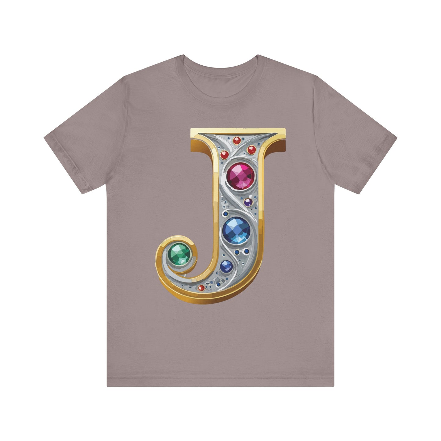 Letter Shirt, Shirt with Letters, Tee Shirt with Gold Letter, Shirt with Antique Letters