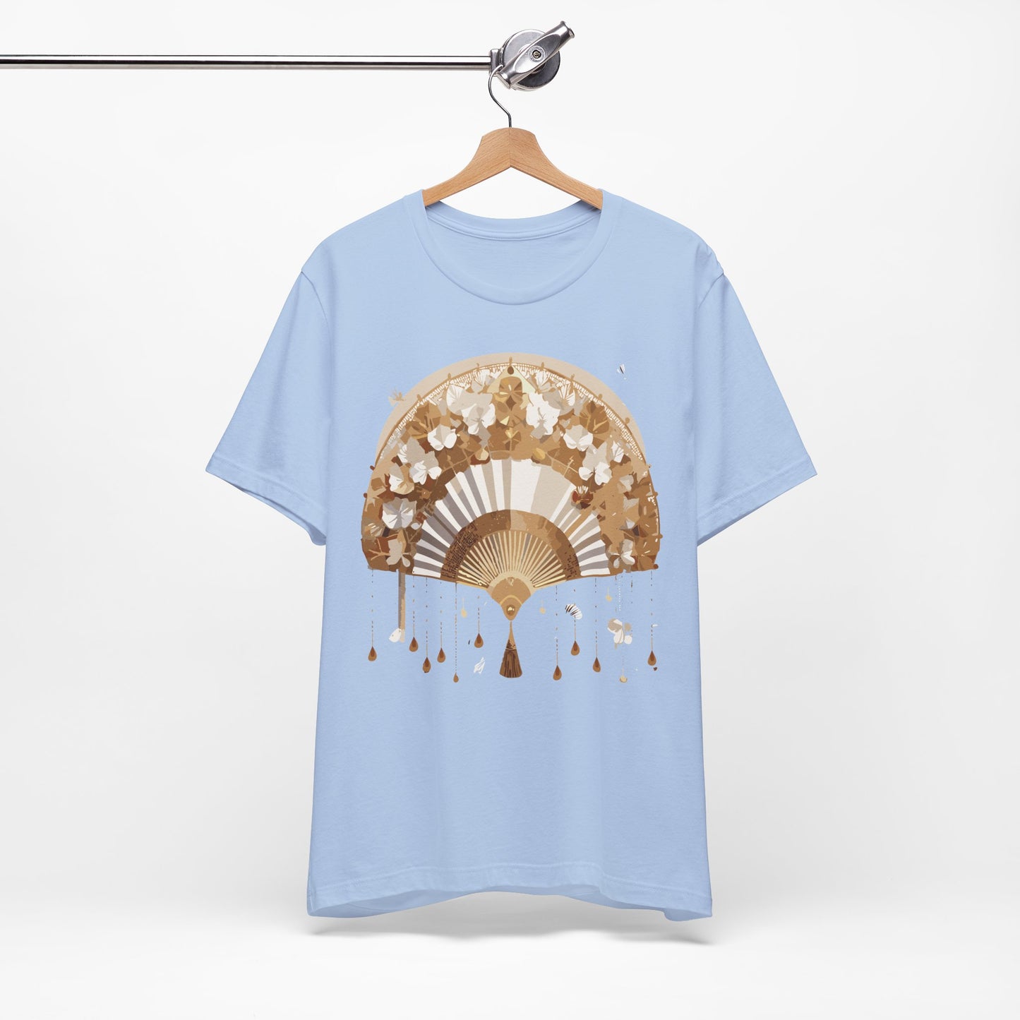 Fan shirt, Shirt with Fan, Tee Shirt with Gold Blower