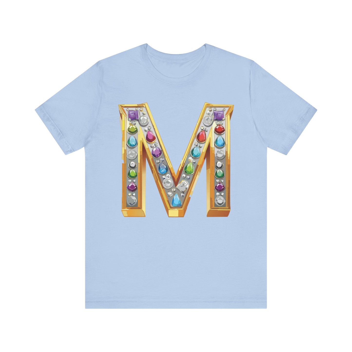 Letter Shirt, Shirt with Letters, Tee Shirt with Gold Letter, Shirt with Antique Letters